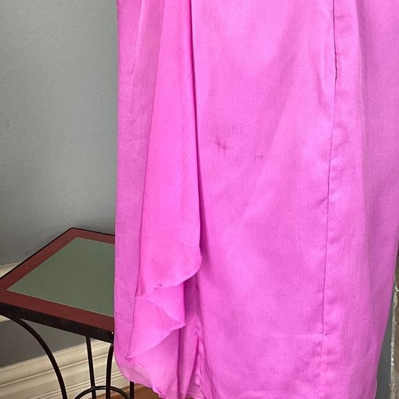 Adrianna Papell 3D Floral One Shoulder Cocktail Dress Event Party Purple 8 - Picture 12 of 12